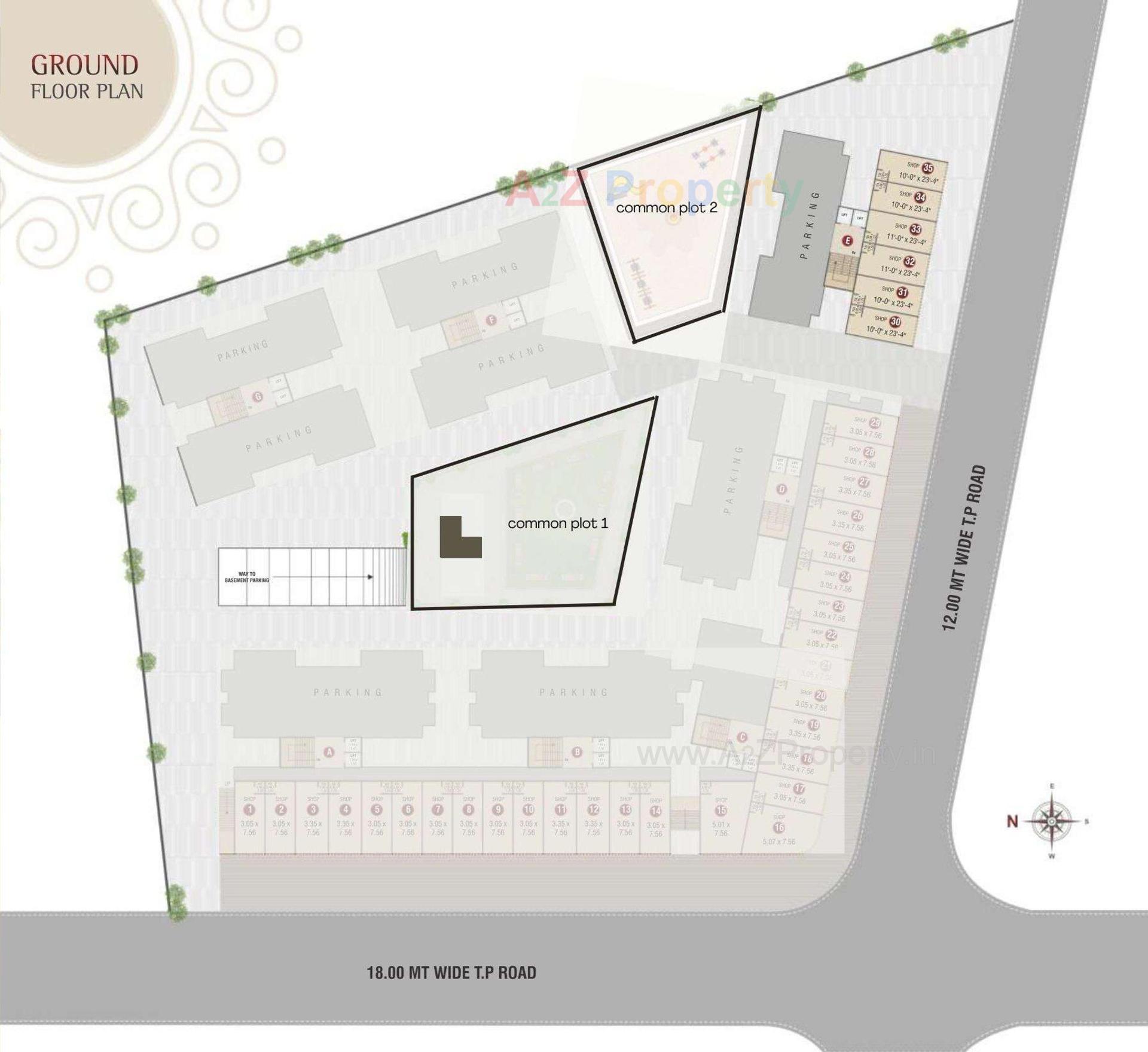 Layout of real estate project Shivkunj Residency Block located at Tarsali, Vadodara, Gujarat