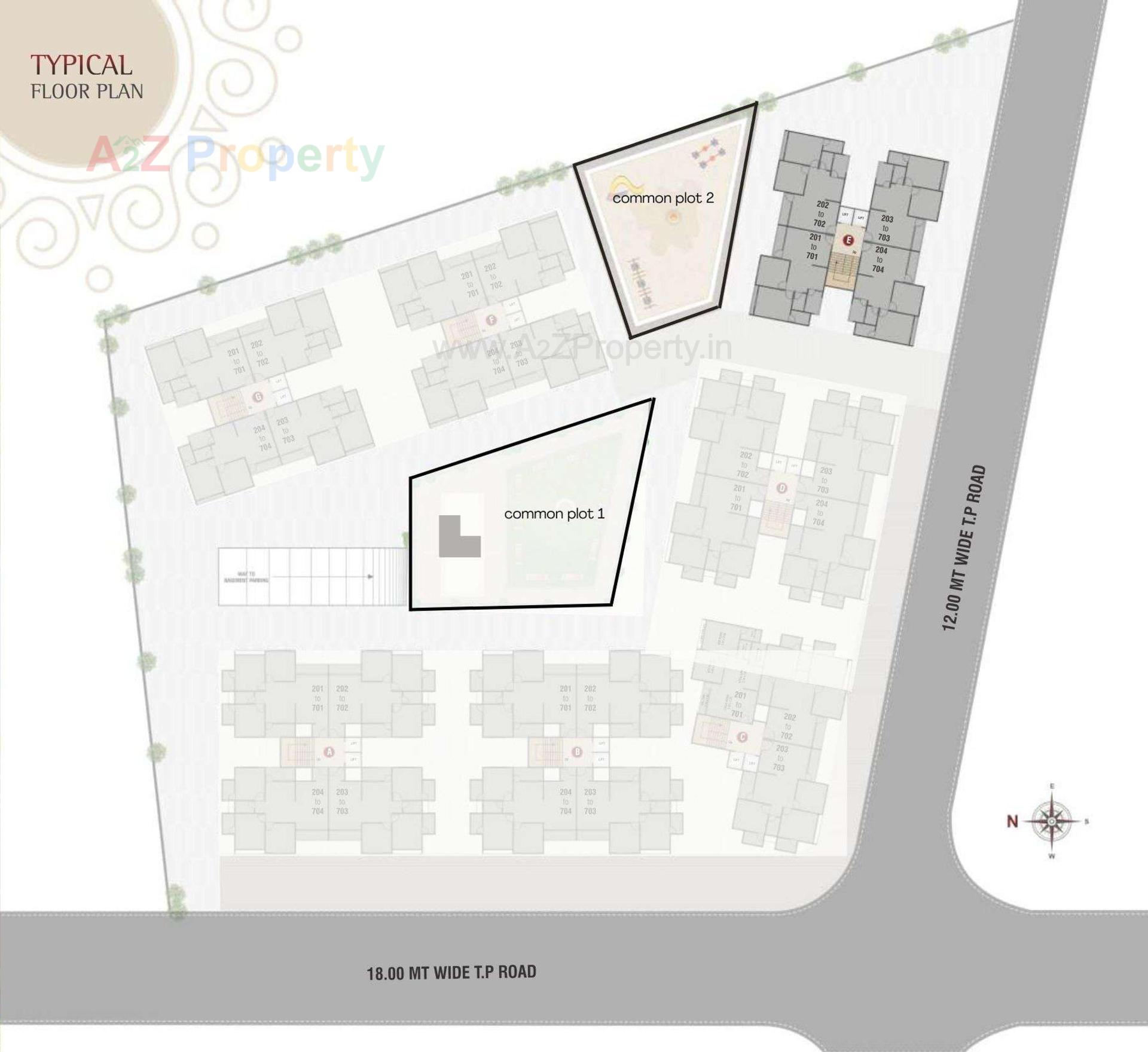 Layout of real estate project Shivkunj Residency Block located at Tarsali, Vadodara, Gujarat