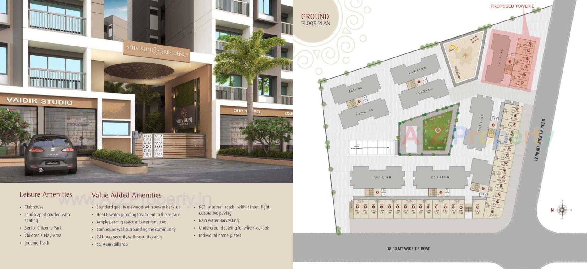 Layout of real estate project Shivkunj Residency located at Vadodara, Vadodara, Gujarat