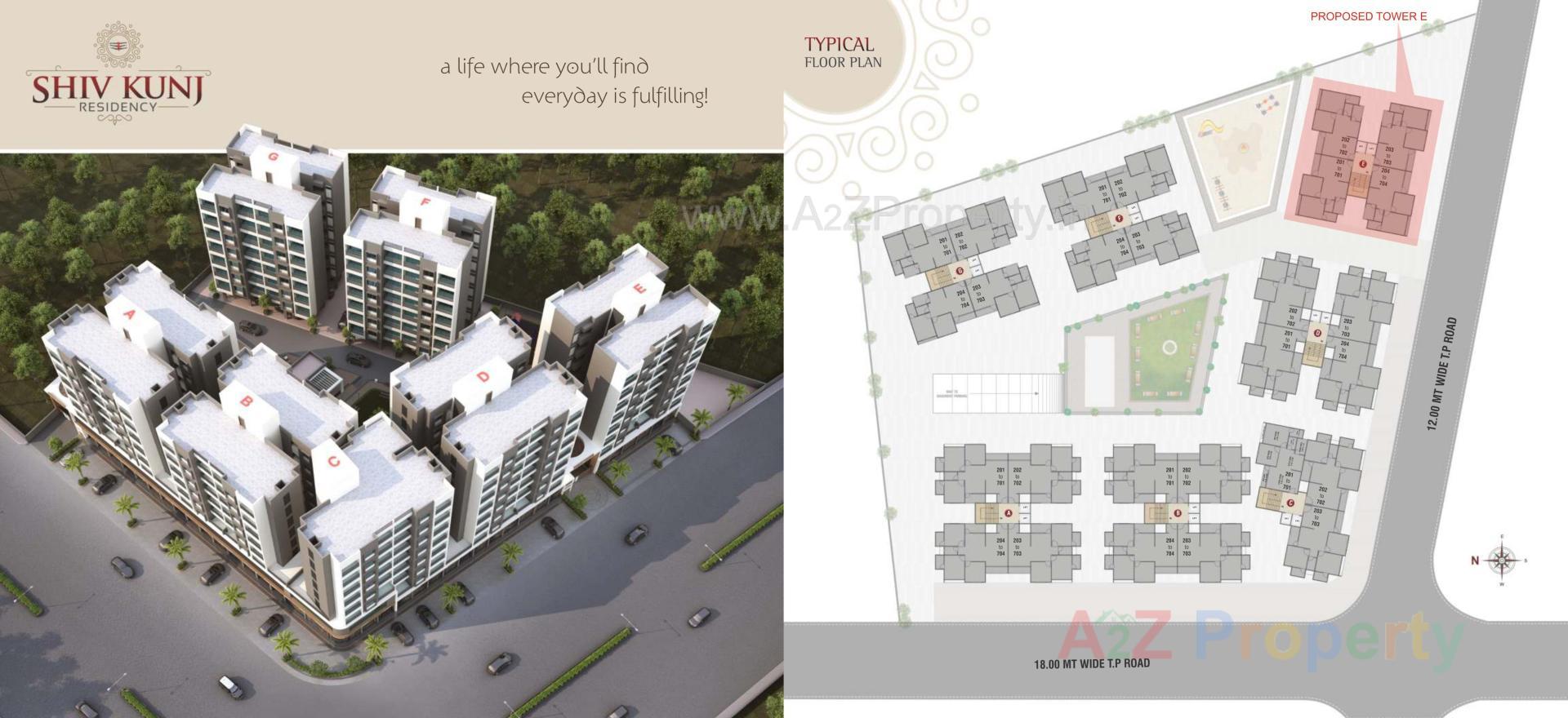 Layout of real estate project Shivkunj Residency located at Vadodara, Vadodara, Gujarat