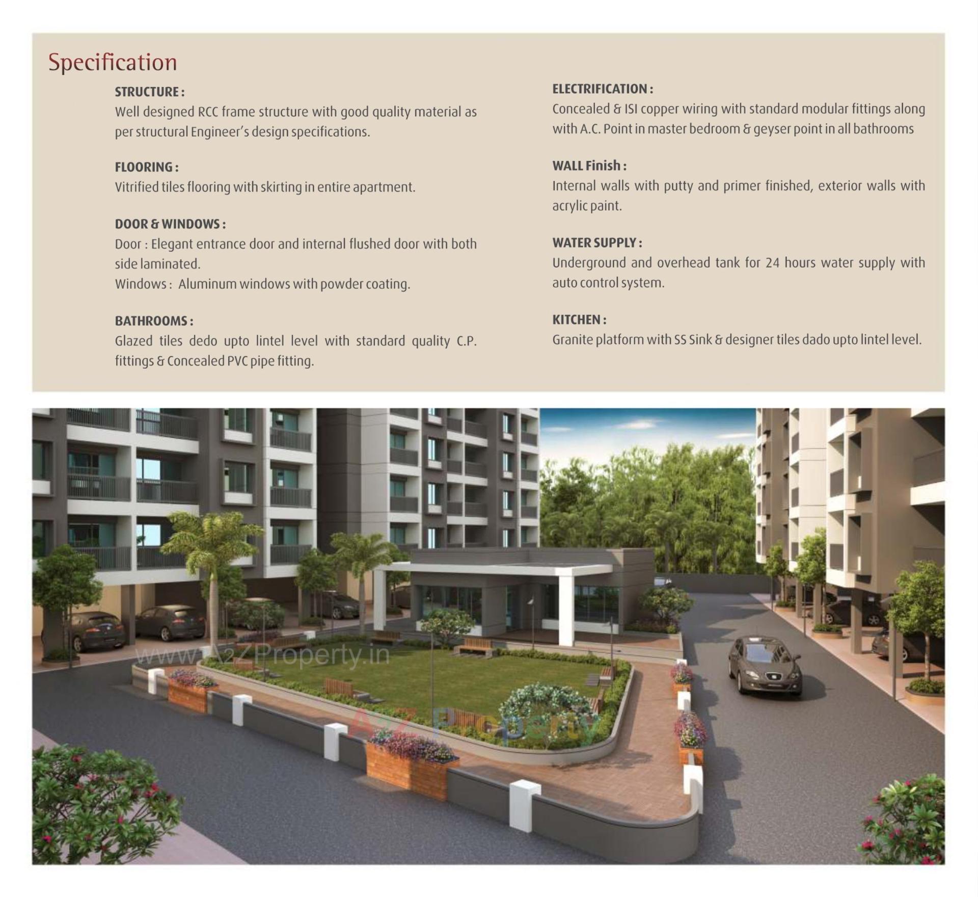 3D Elevation of real estate project Shivkunj Residency located at Vadodara, Vadodara, Gujarat