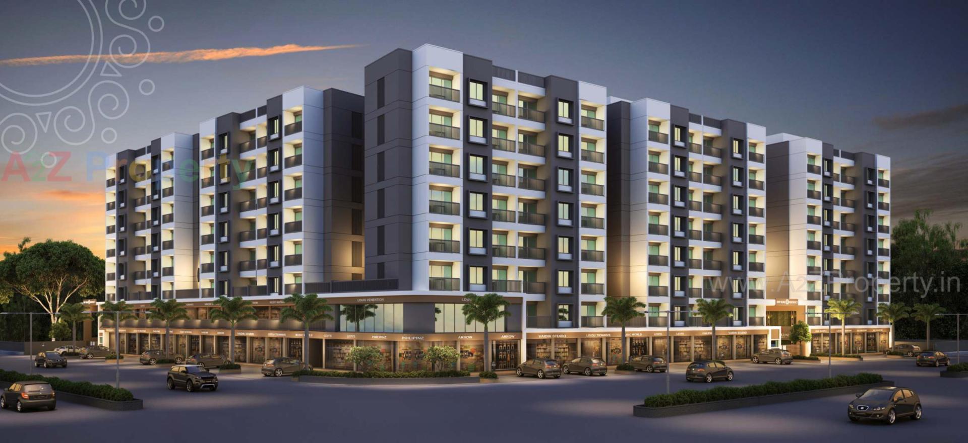 3D Elevation of real estate project Shivkunj Residency located at Vadodara, Vadodara, Gujarat