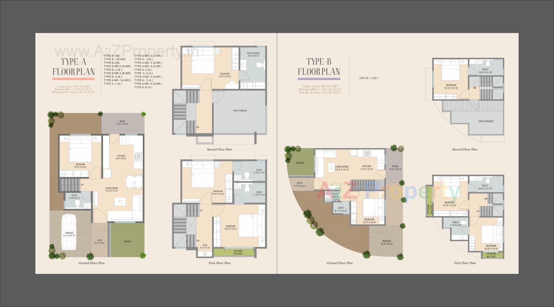 Layout of real estate project Shree Aarna Bungalows located at Tarsali, Vadodara, Gujarat