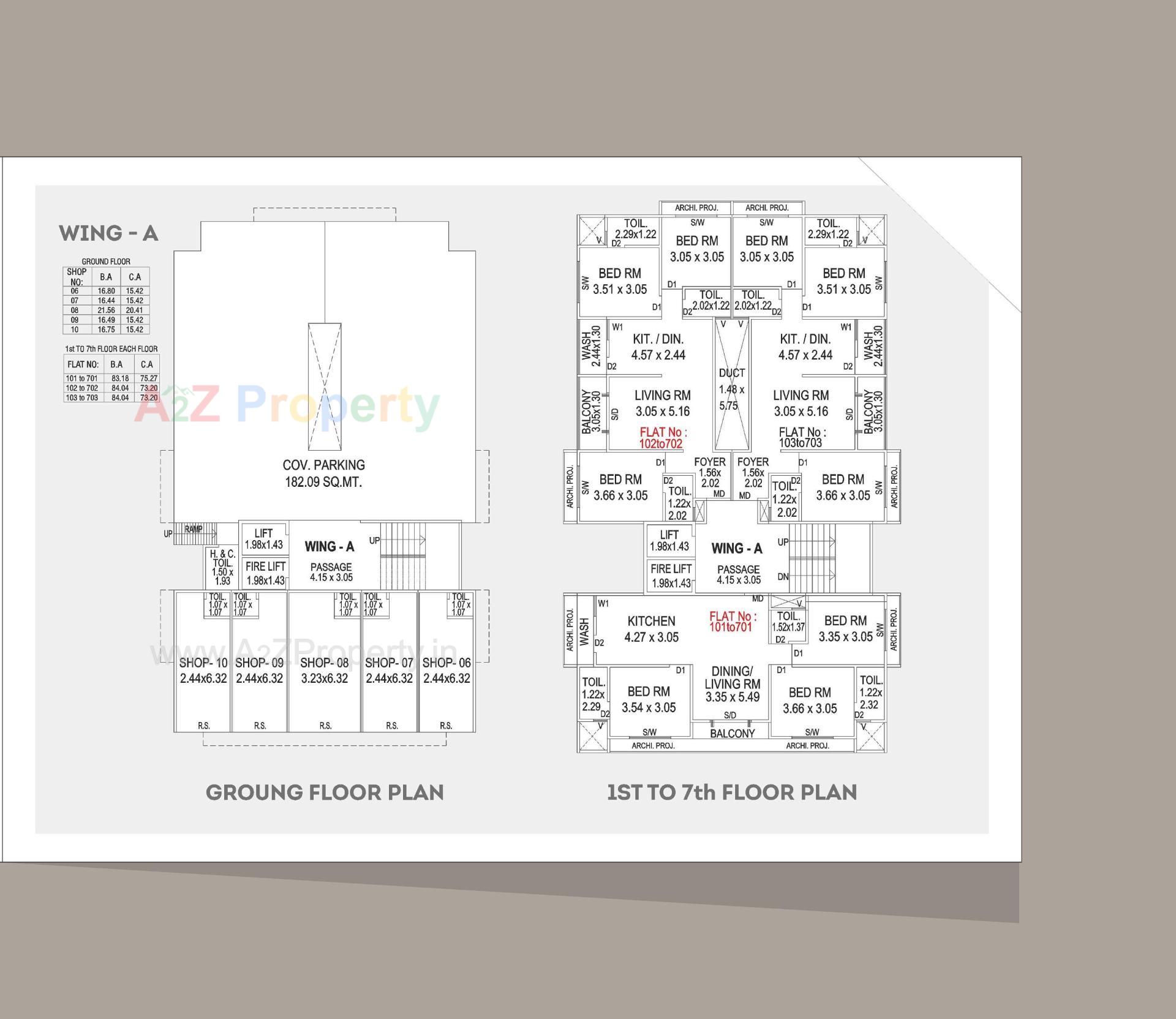 Layout of real estate project Shree Aarna Sky located at Jambuwa, Vadodara, Gujarat