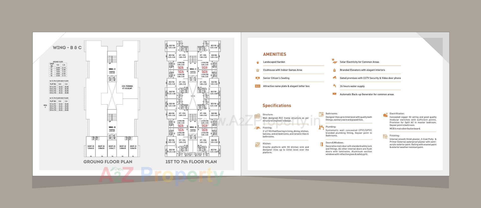  of real estate project Shree Aarna Sky located at Jambuwa, Vadodara, Gujarat