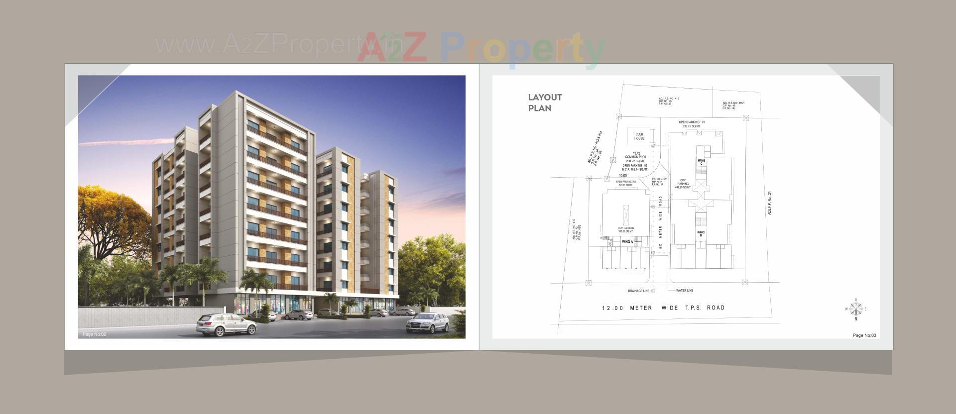 3D Elevation of real estate project Shree Aarna Sky located at Jambuwa, Vadodara, Gujarat