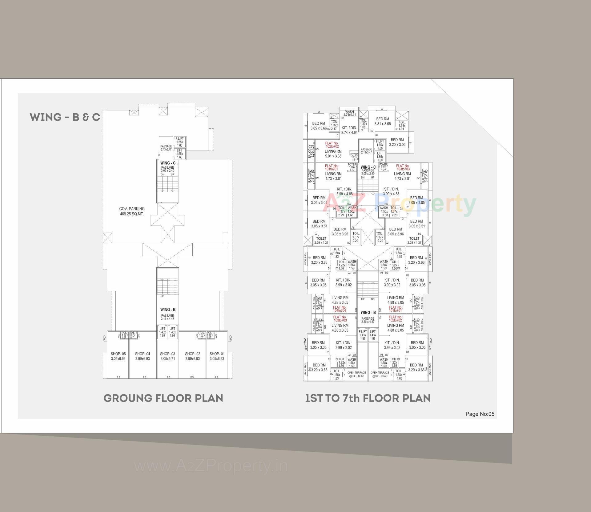 Layout of real estate project Shree Aarna Sky located at Jambuwa, Vadodara, Gujarat