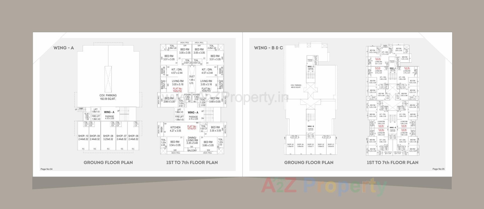 Layout of real estate project Shree Aarna Sky located at Jambuwa, Vadodara, Gujarat