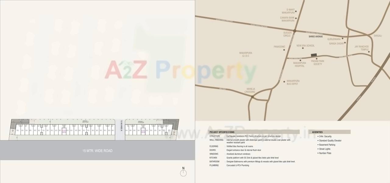  of real estate project Shree Avenue located at Tarsali, Vadodara, Gujarat