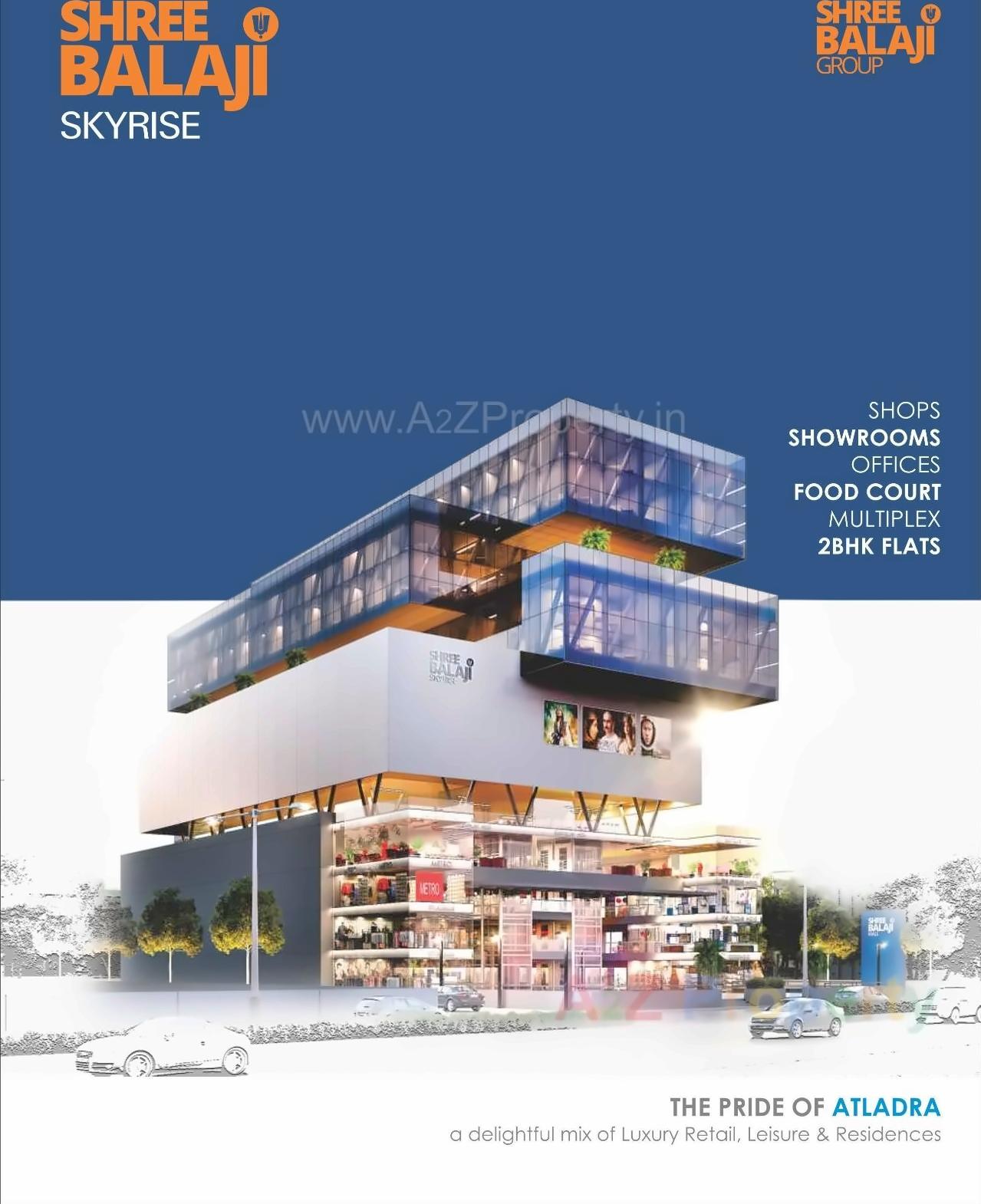3D Elevation of real estate project Shree Balaji Skyrise located at Vadodara, Vadodara, Gujarat