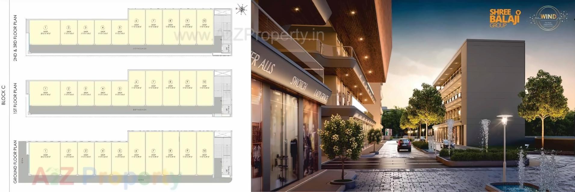 Layout of real estate project Shree Balaji Wind located at Vadodara, Vadodara, Gujarat