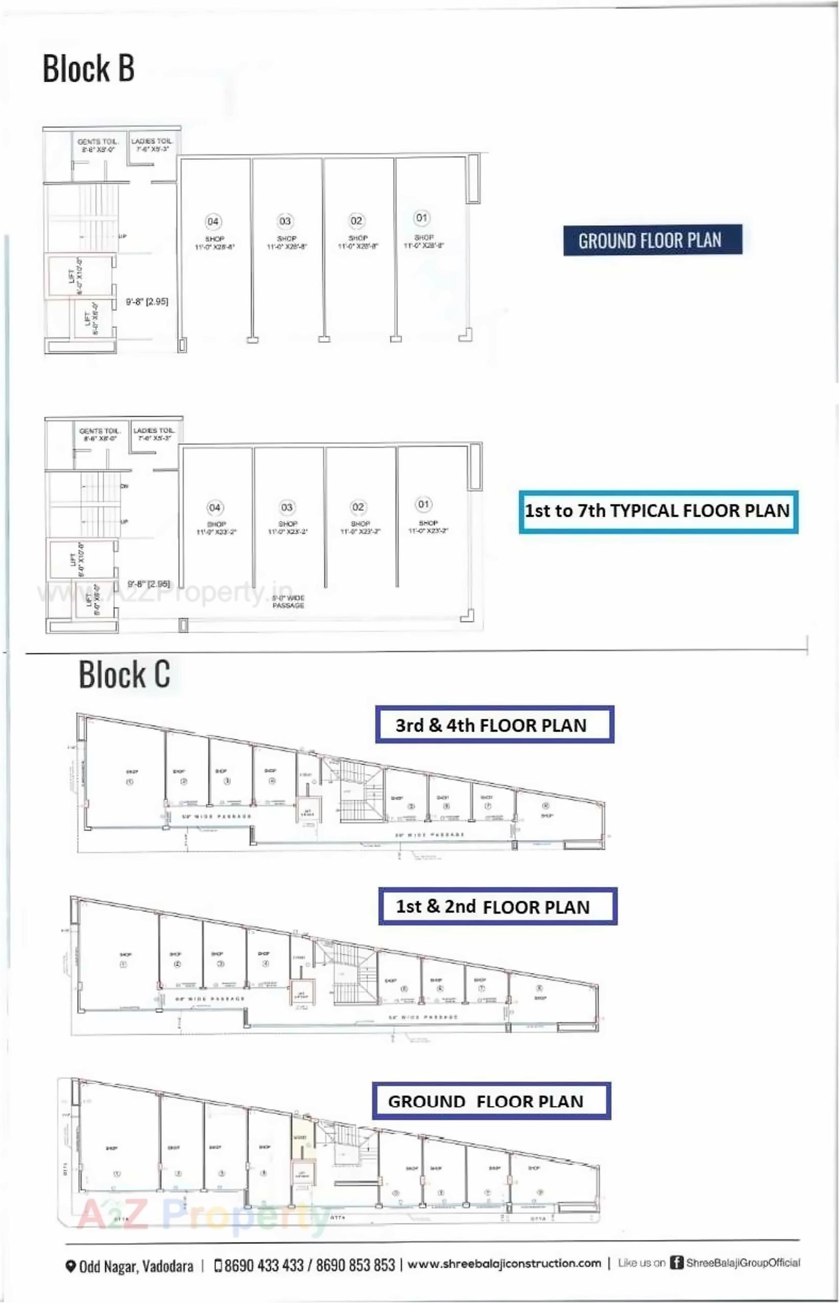Layout of real estate project Shree Balaji Wind Ii located at Vadodara, Vadodara, Gujarat