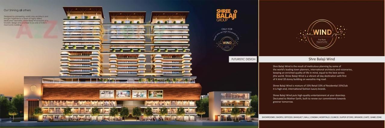 3D Elevation of real estate project Shree Balaji Wind located at Savad, Vadodara, Gujarat