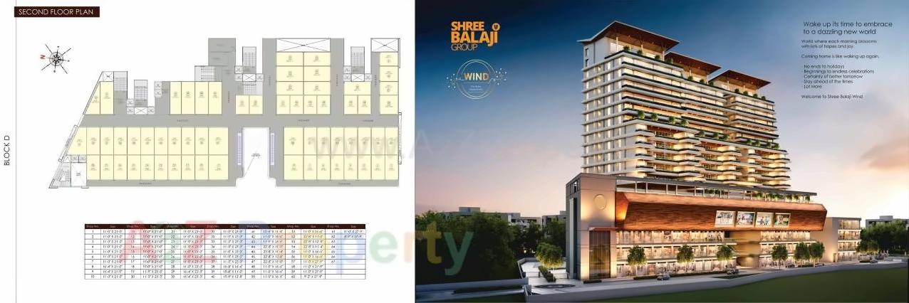 Layout of real estate project Shree Balaji Wind located at Savad, Vadodara, Gujarat