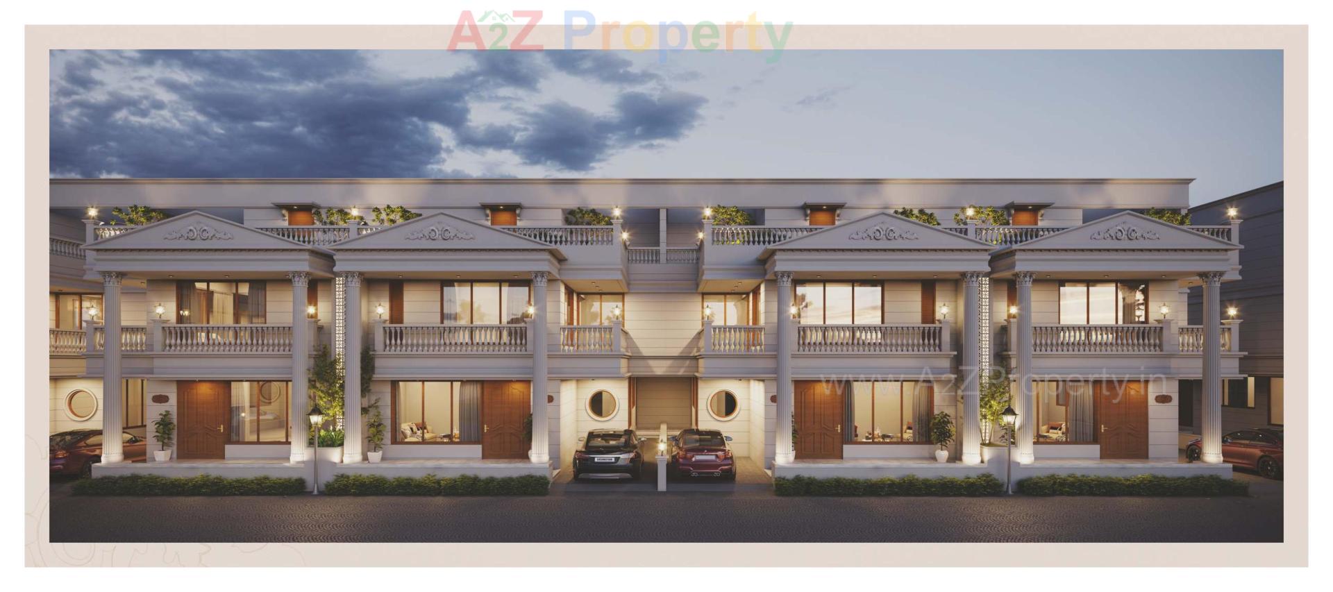 3D Elevation of real estate project Shree Four located at Sevasi, Vadodara, Gujarat