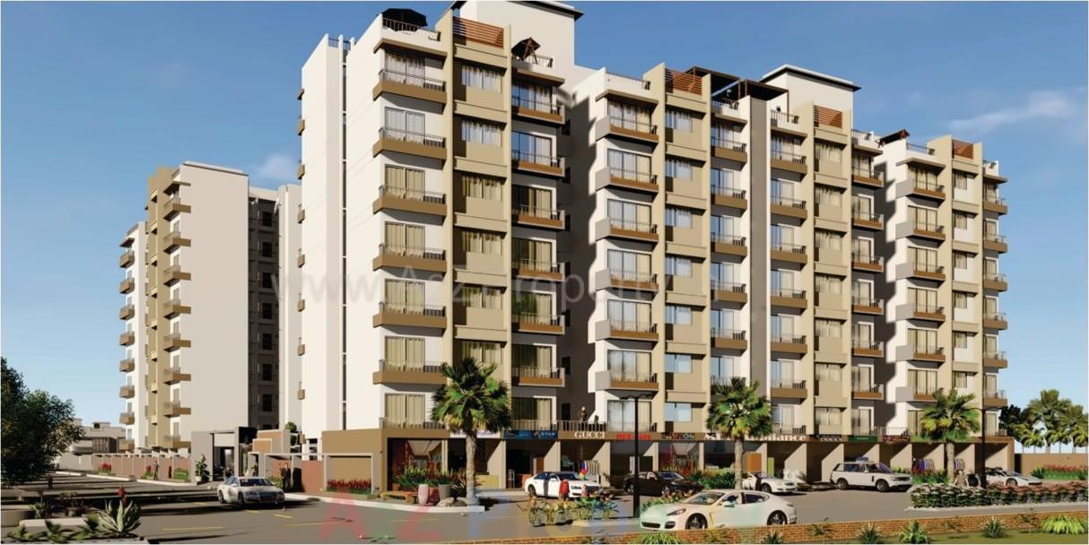 3D Elevation of real estate project Shree Ghanshyam Residency located at Atladara, Vadodara, Gujarat
