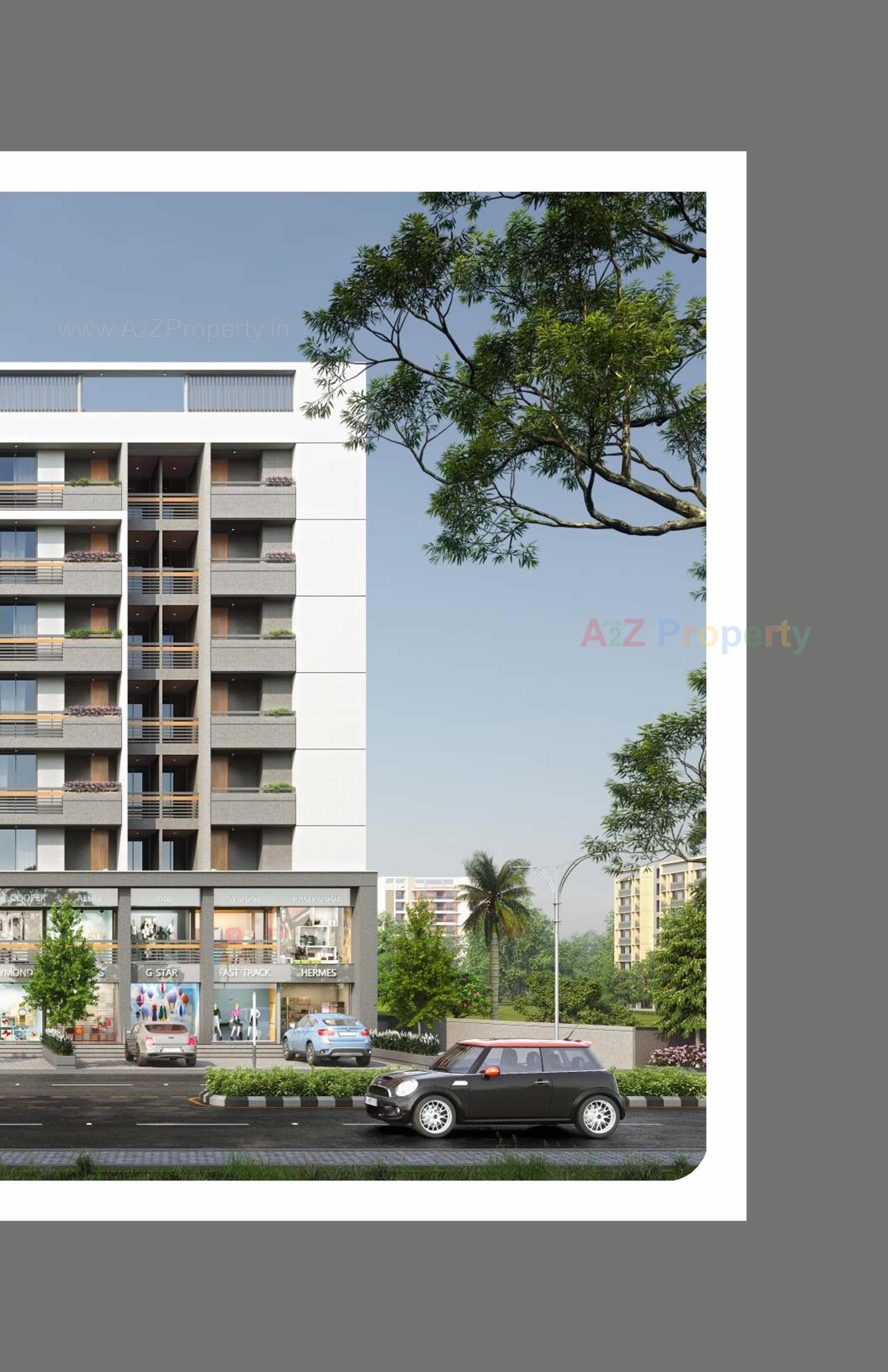 3D Elevation of real estate project Shree Govardhan Heights located at Koyali, Vadodara, Gujarat