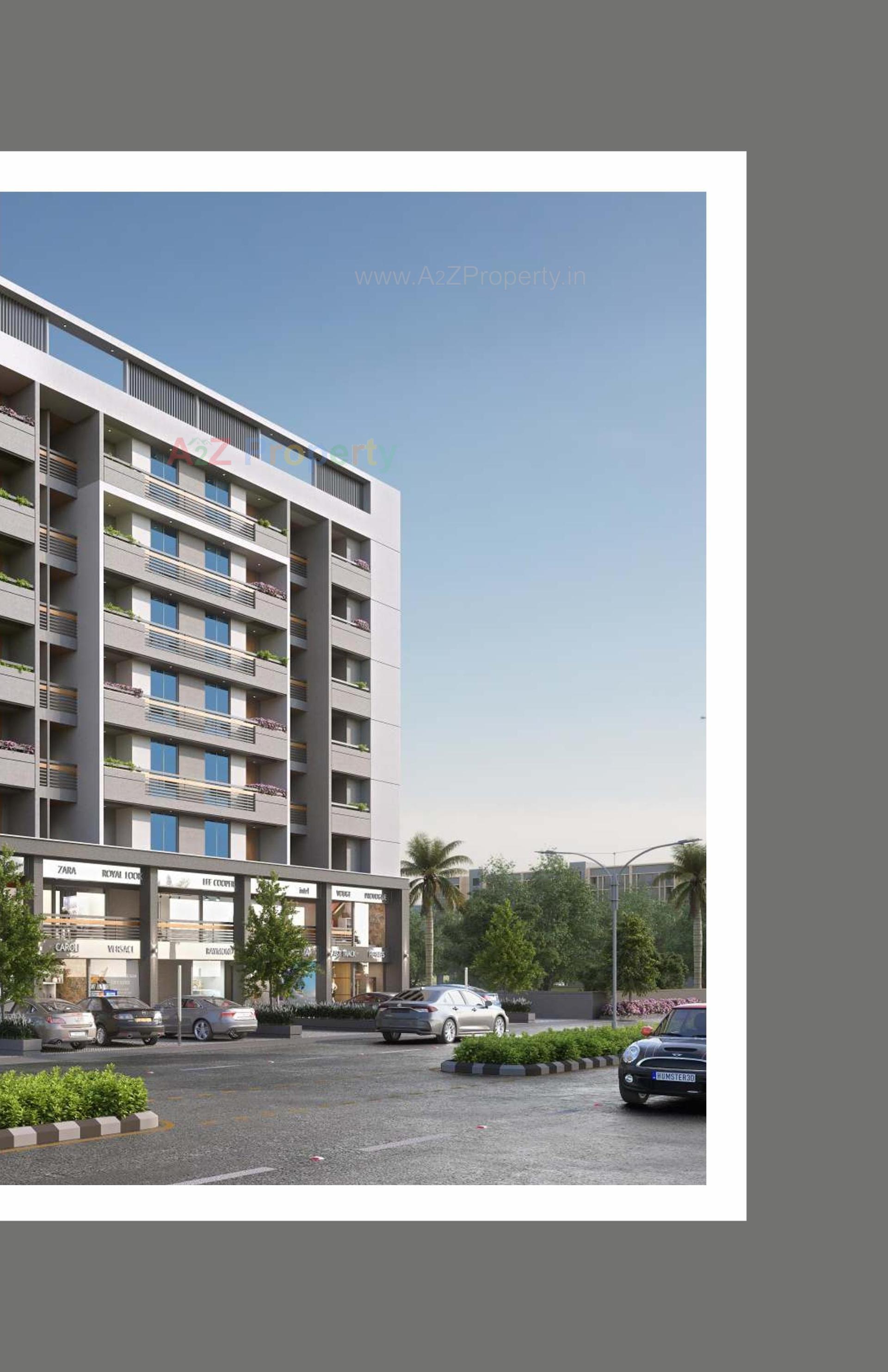 3D Elevation of real estate project Shree Govardhan Heights located at Koyali, Vadodara, Gujarat