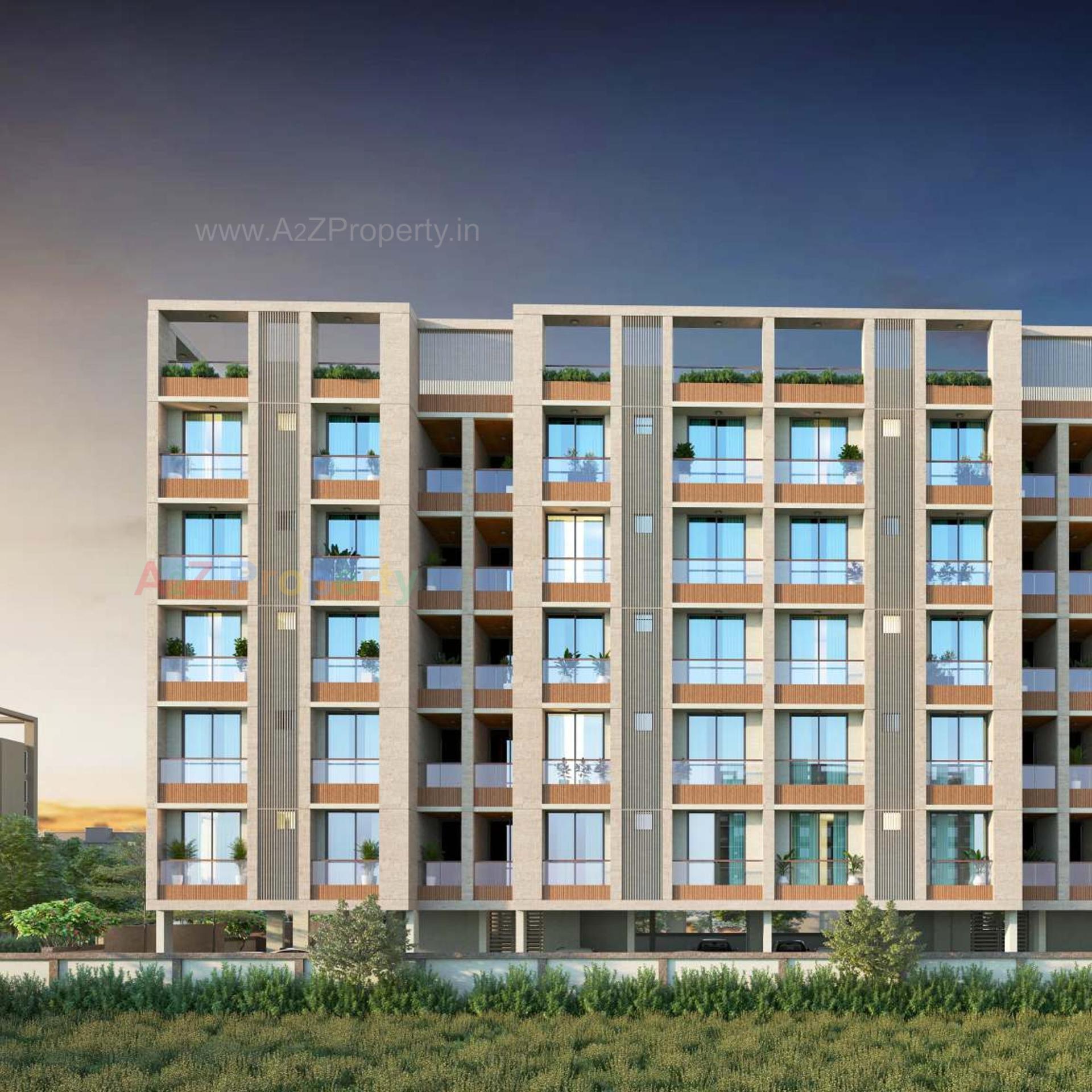3D Elevation of real estate project Shree Hari Heritage located at Nizampura, Vadodara, Gujarat