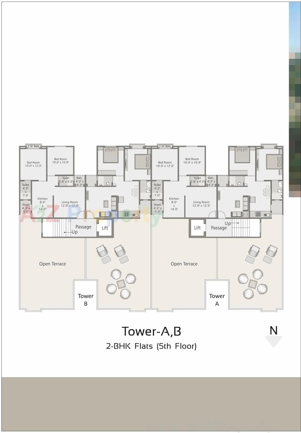 Layout of real estate project Shree Harikrishna Resicom located at Sayajipura, Vadodara, Gujarat