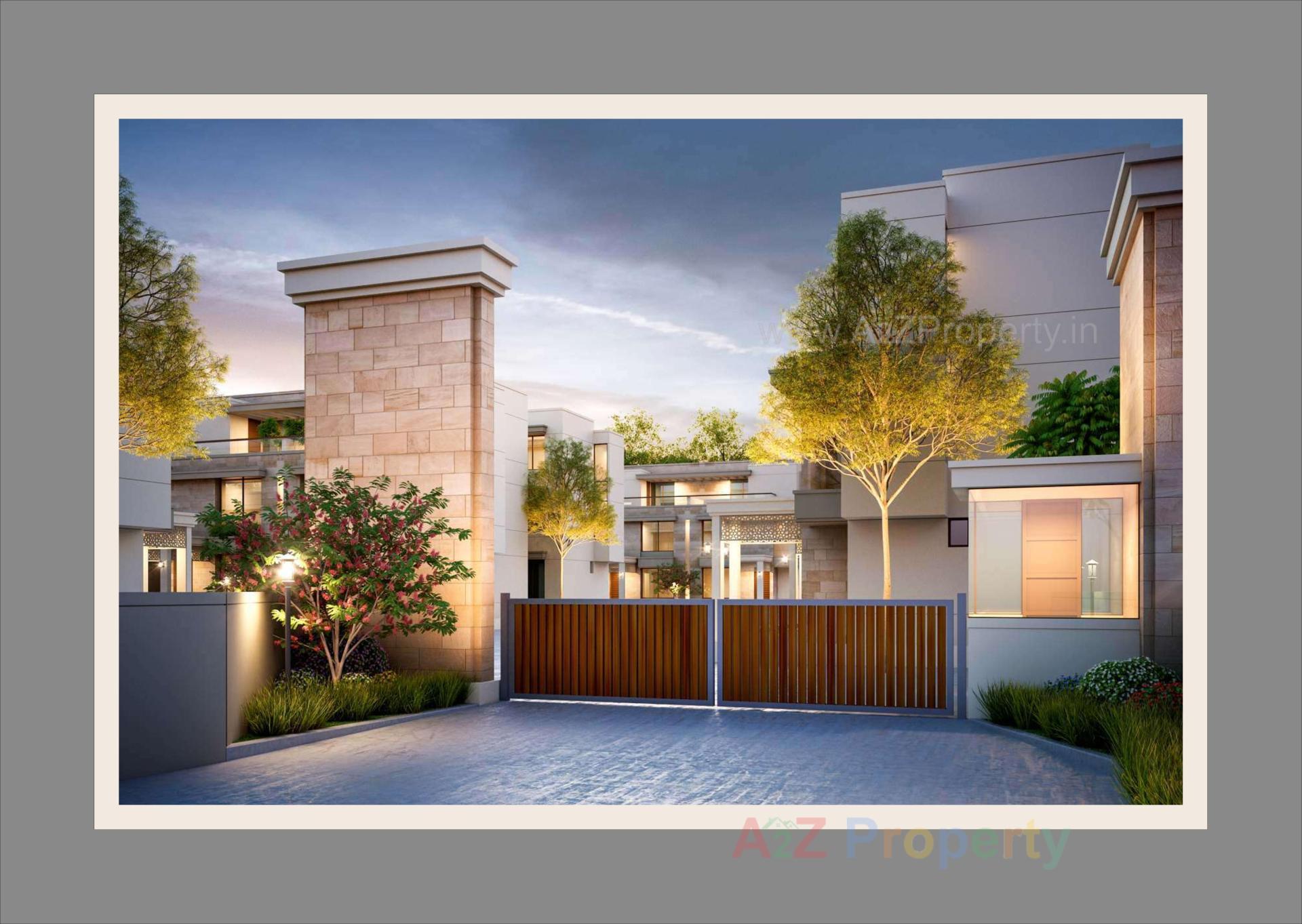 3D Elevation of real estate project Shree Kanha Bunglows located at Bhayali, Vadodara, Gujarat