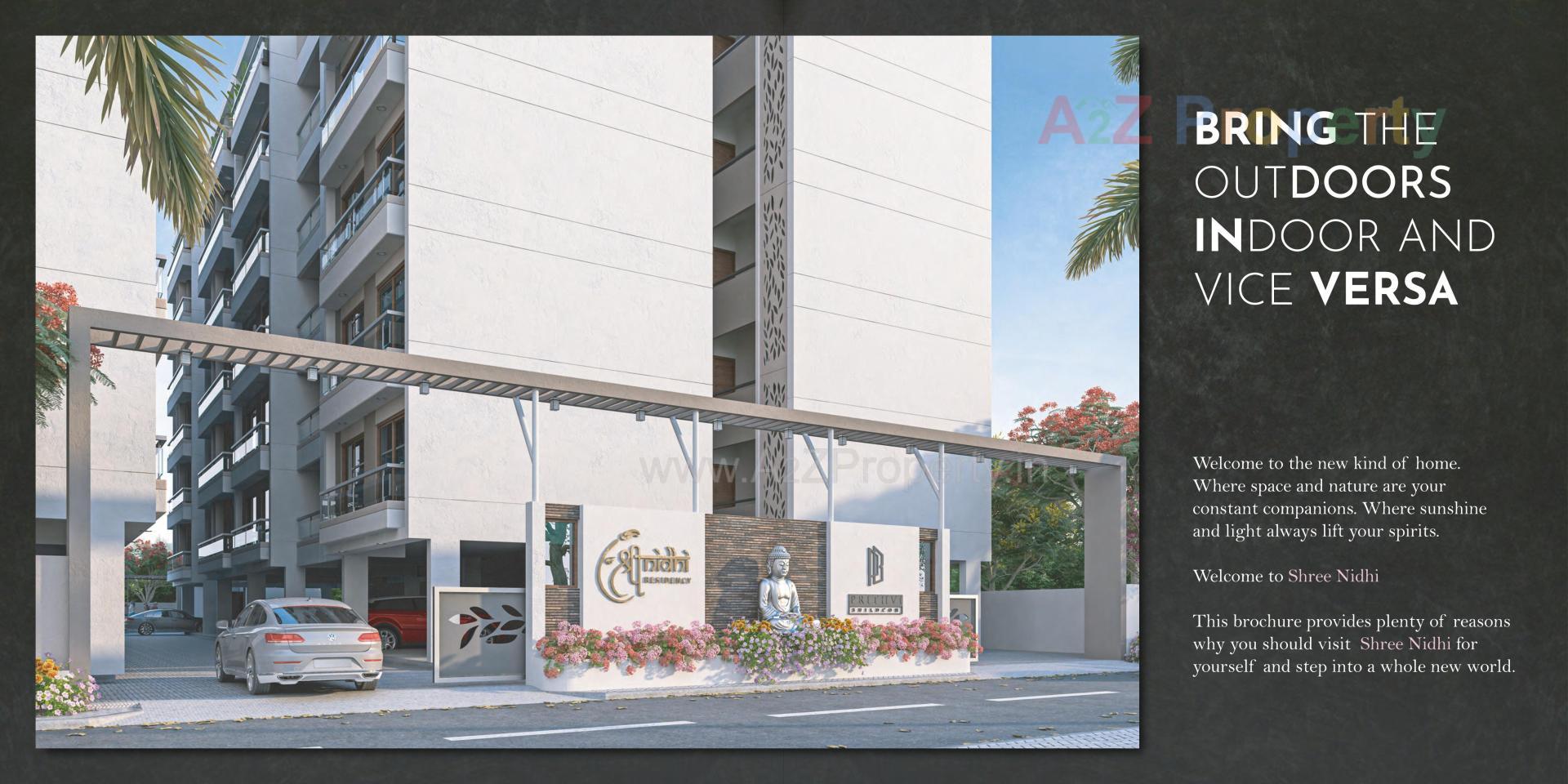 3D Elevation of real estate project Shree Nidhi Residency located at Bapod, Vadodara, Gujarat