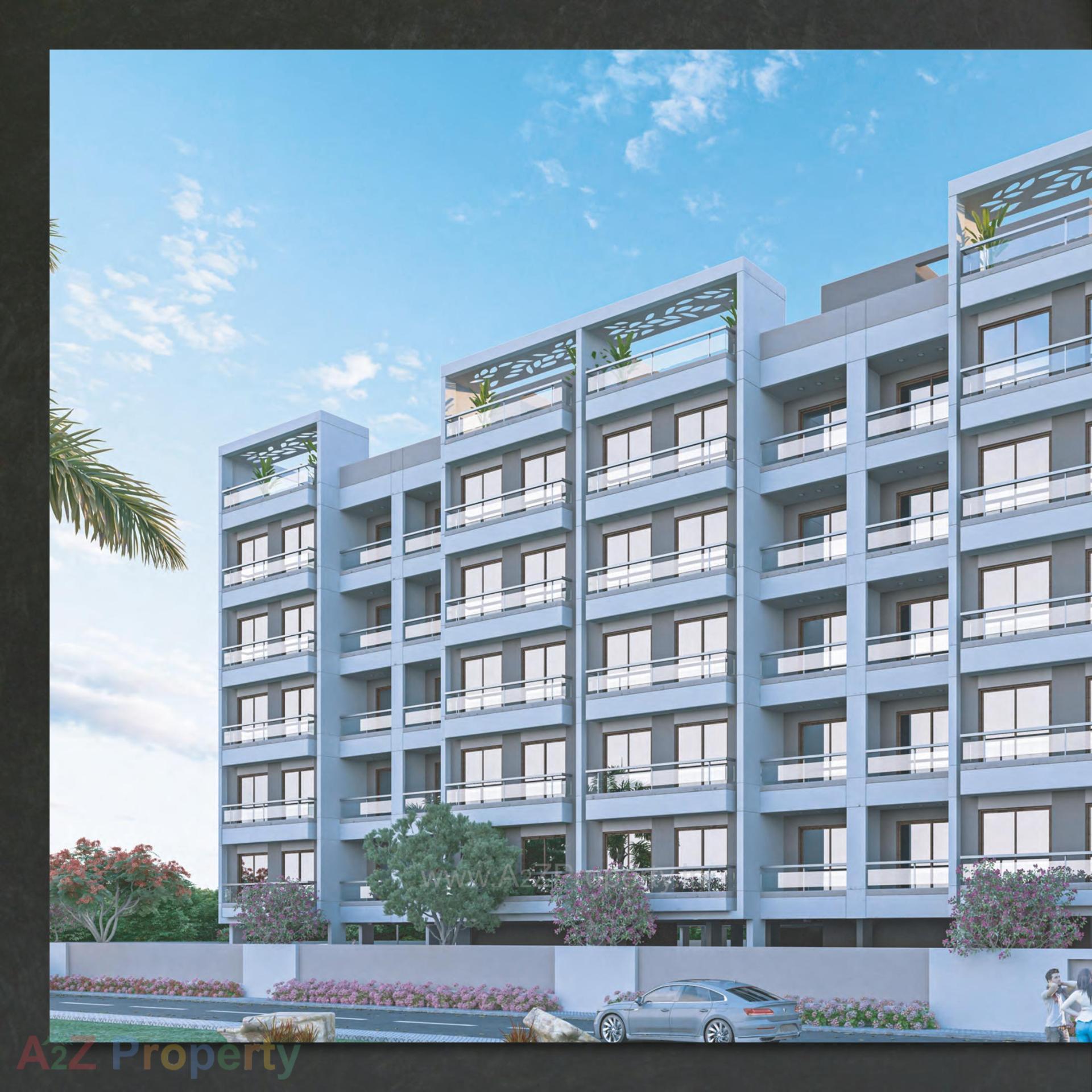 3D Elevation of real estate project Shree Nidhi Residency located at Bapod, Vadodara, Gujarat