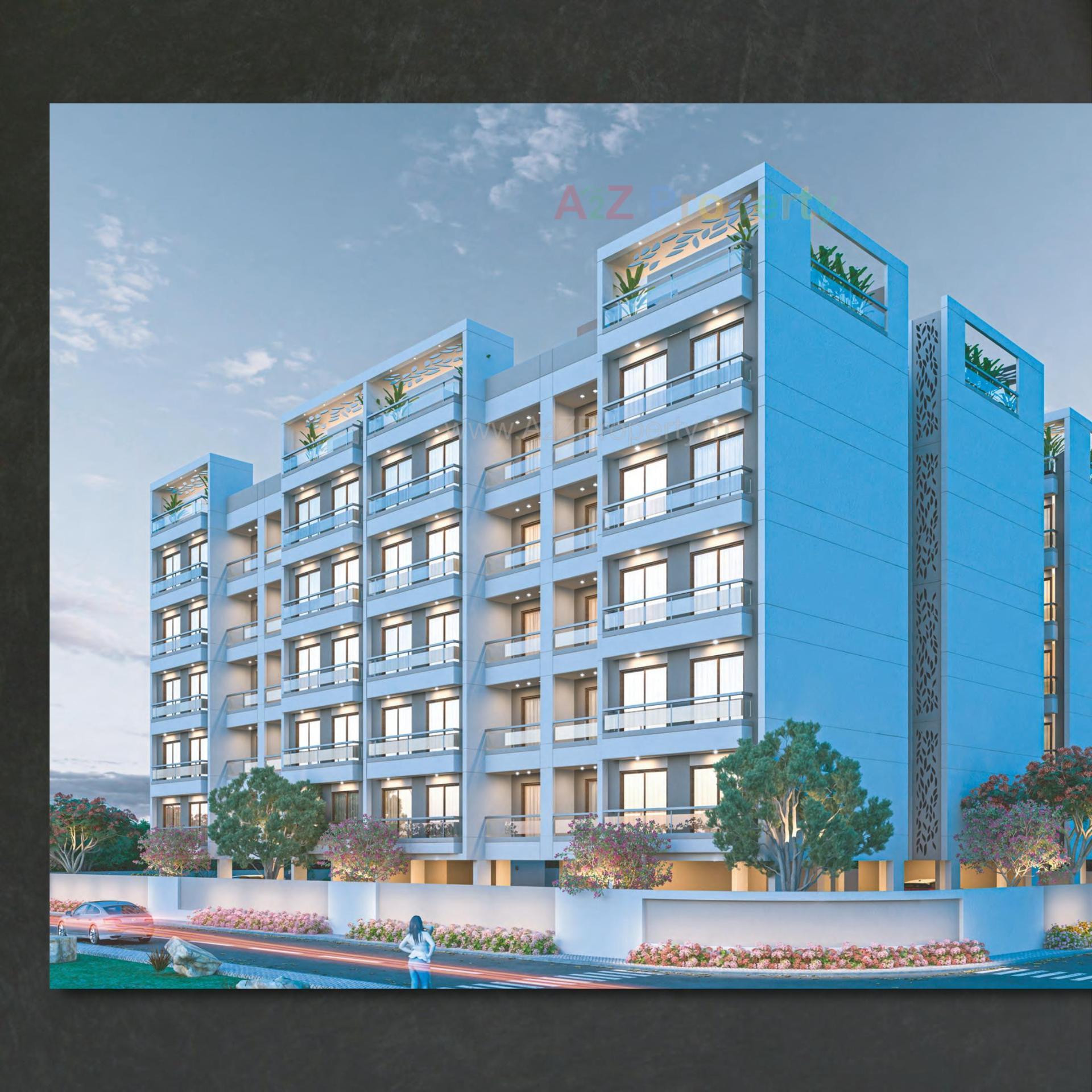 3D Elevation of real estate project Shree Nidhi Residency located at Bapod, Vadodara, Gujarat