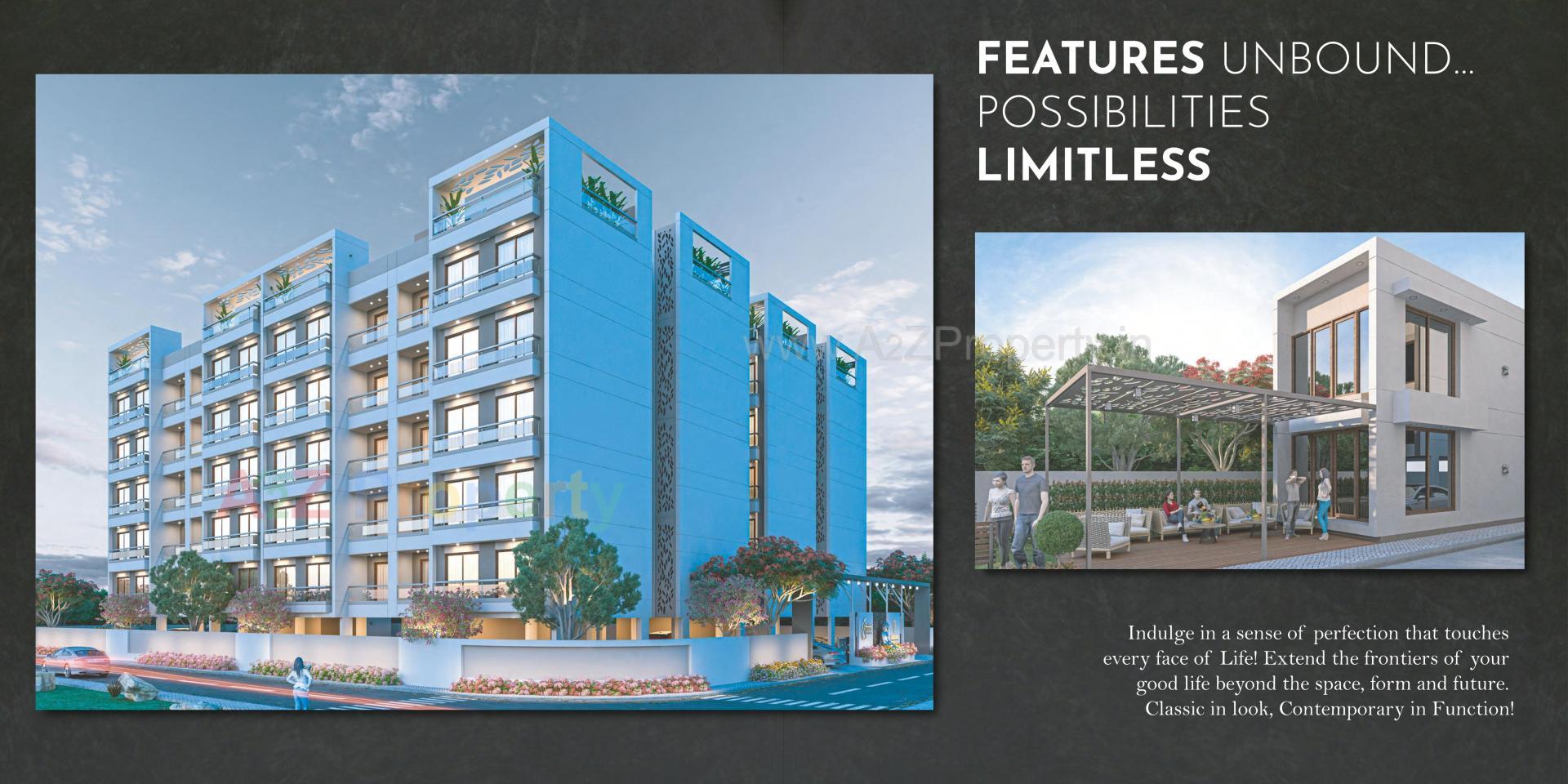 3D Elevation of real estate project Shree Nidhi Residency located at Bapod, Vadodara, Gujarat