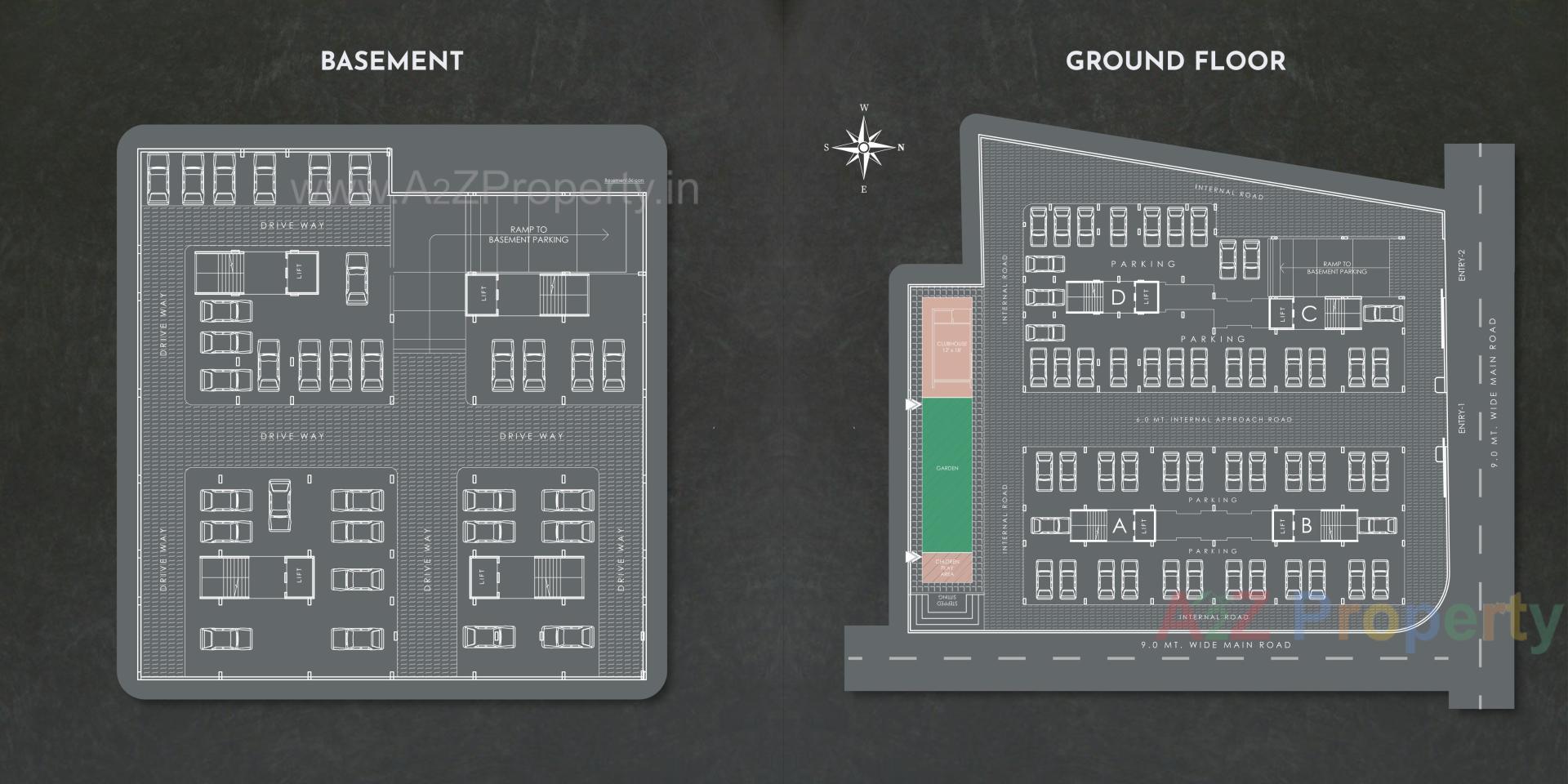 Layout of real estate project Shree Nidhi Residency located at Bapod, Vadodara, Gujarat