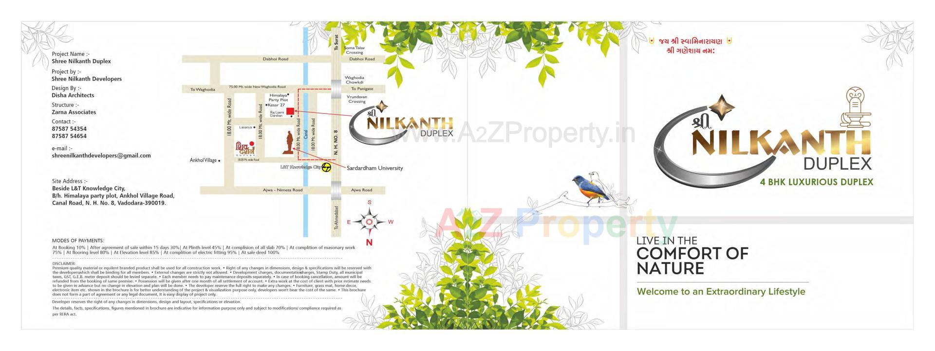  of real estate project Shree Nilkanth Duplex located at Ankhol, Vadodara, Gujarat