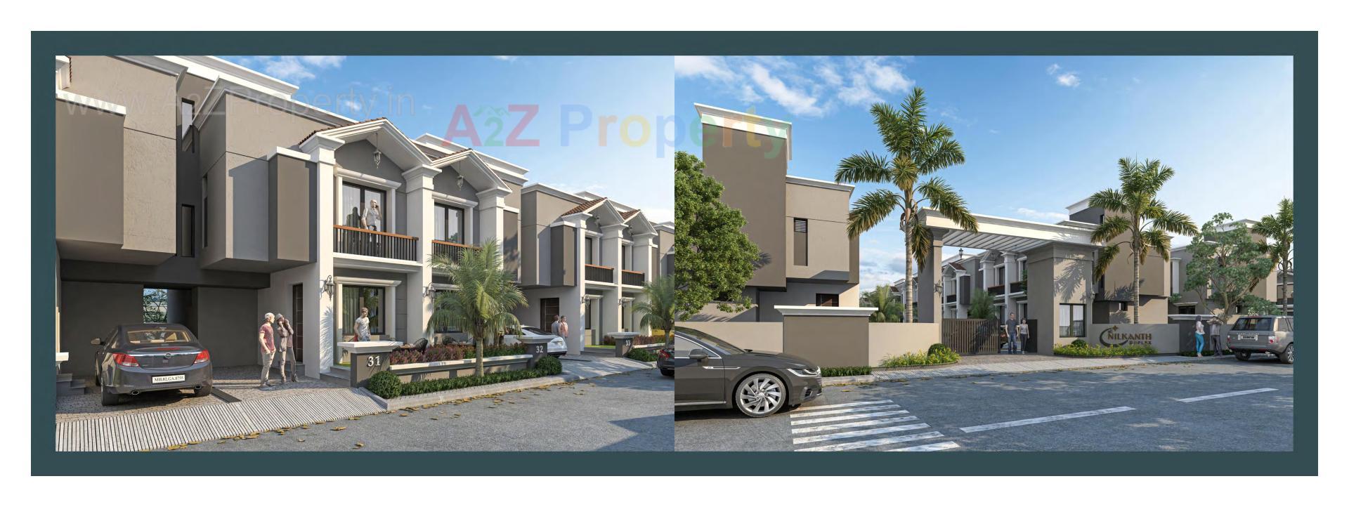 3D Elevation of real estate project Shree Nilkanth Duplex located at Ankhol, Vadodara, Gujarat
