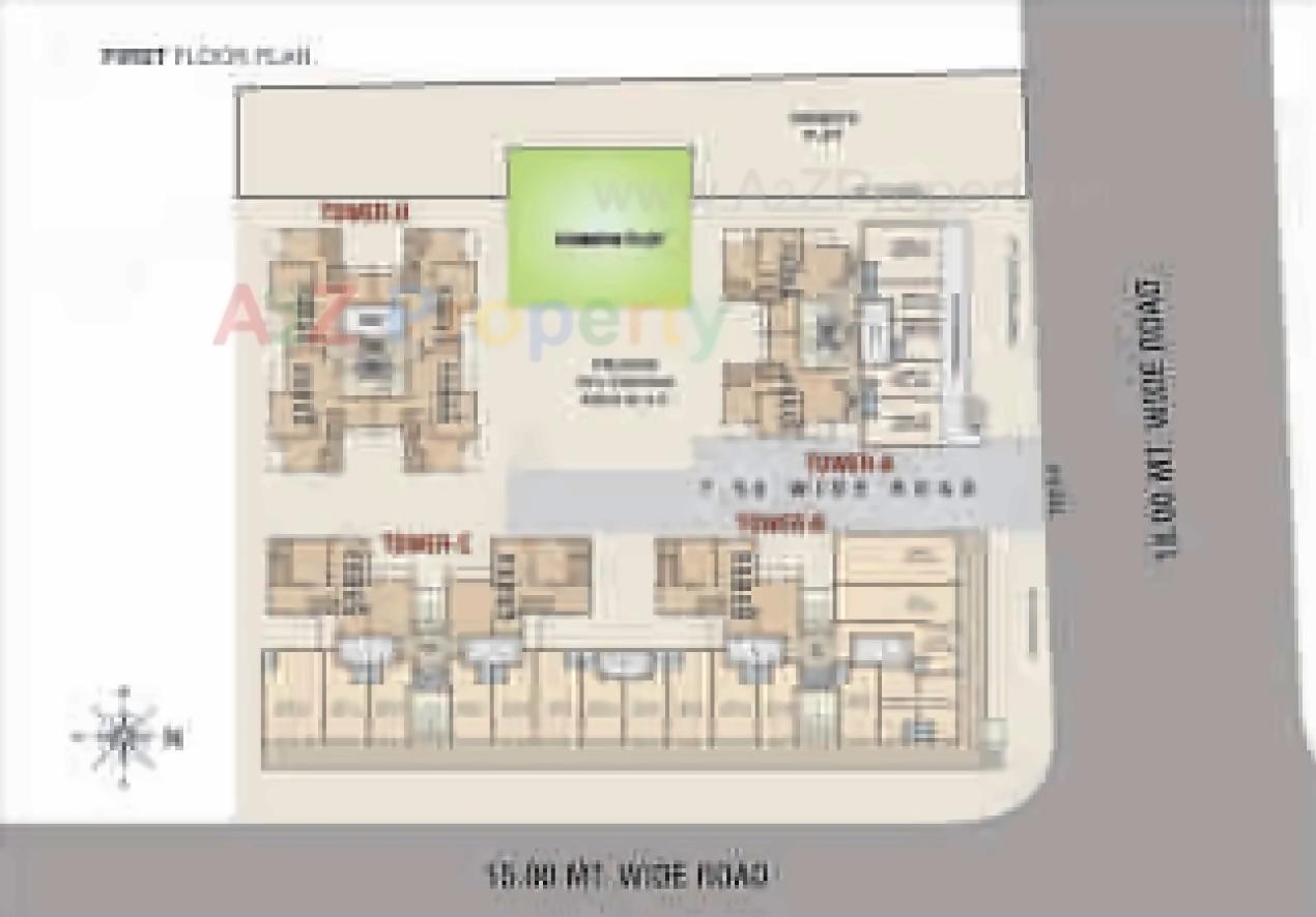 Layout of real estate project Shree Radhe Shyam Avenue located at Bhayli, Vadodara, Gujarat