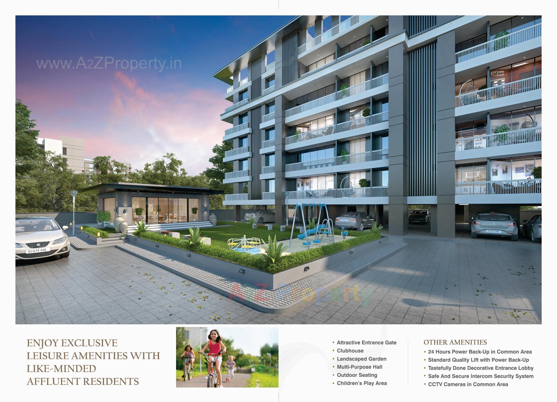 3D Elevation of real estate project Shree Radhe Shyam Edifice located at Saiyad-vasana, Vadodara, Gujarat