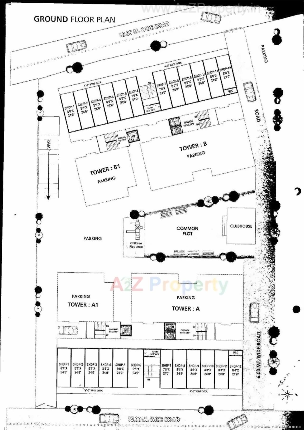 Layout of real estate project Shree Radhe Shyam Elite located at Bhayli, Vadodara, Gujarat