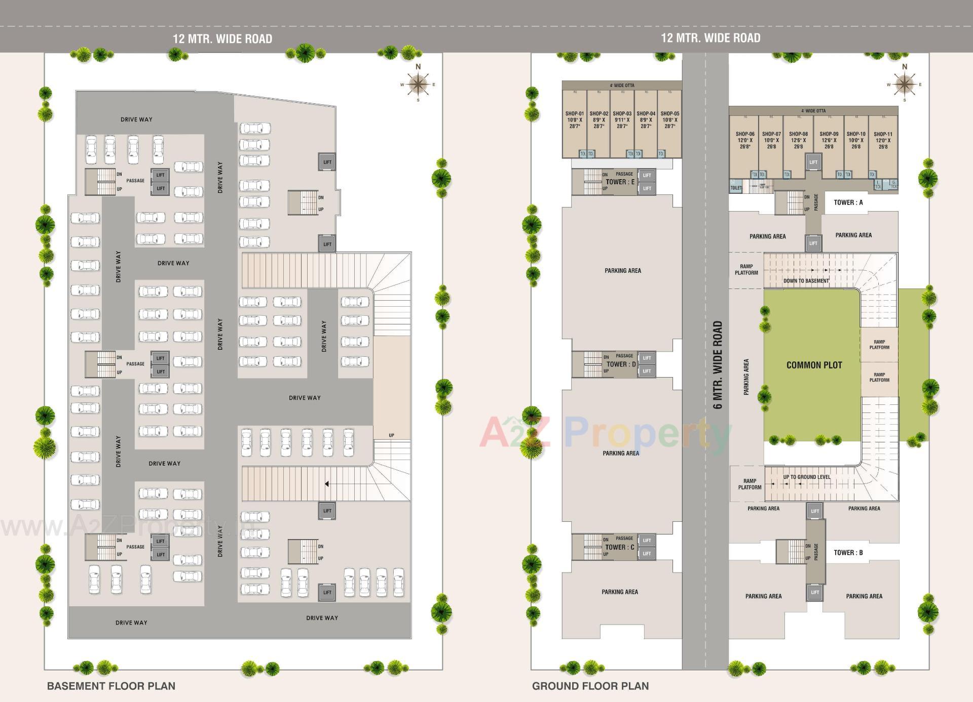 Layout of real estate project Shree Radhe Shyam located at Sevasi, Vadodara, Gujarat