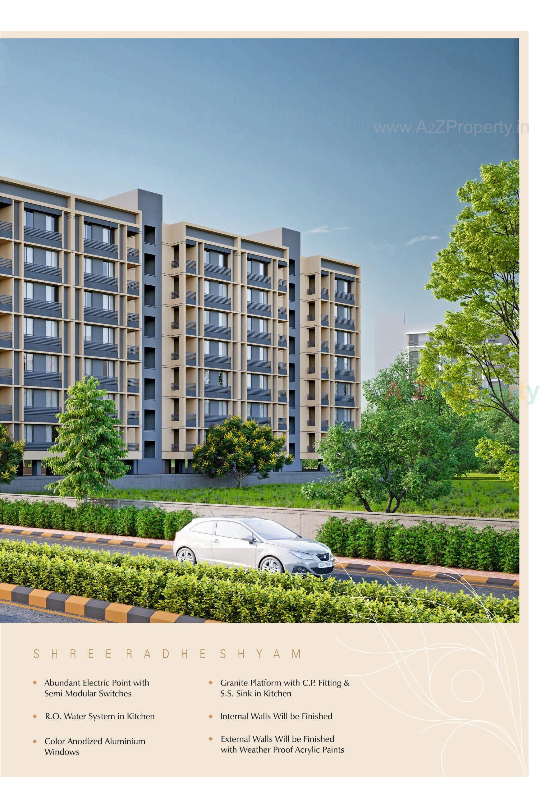 3D Elevation of real estate project Shree Radhe Shyam located at Sevasi, Vadodara, Gujarat