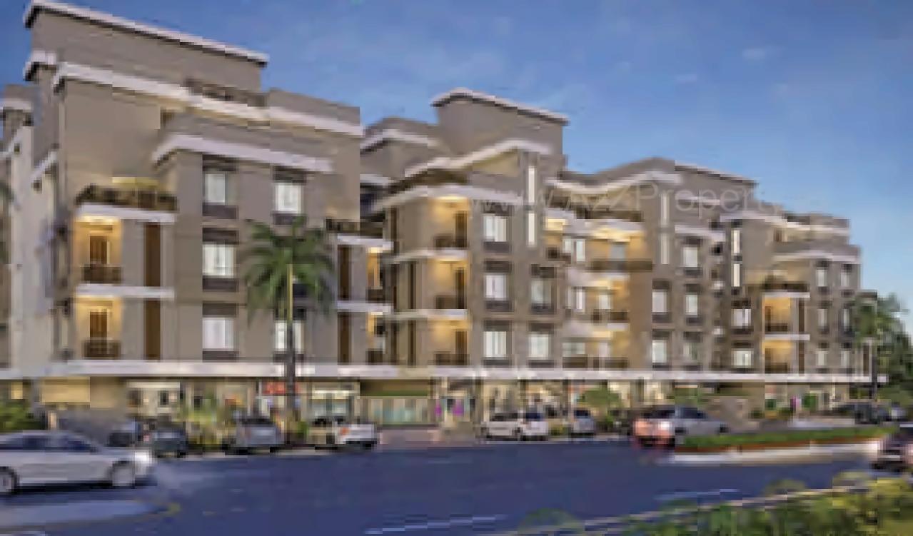 3D Elevation of real estate project Shree Radheshyam Elegance located at Vasna, Vadodara, Gujarat