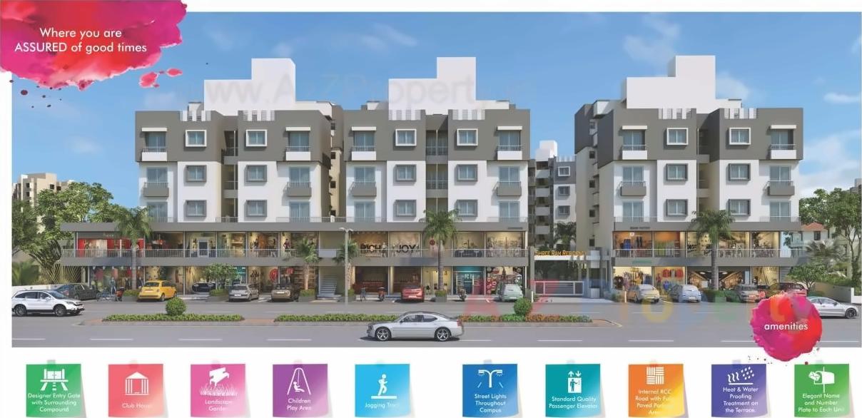 3D Elevation of real estate project Shree Ram Residency located at Tarsali, Vadodara, Gujarat
