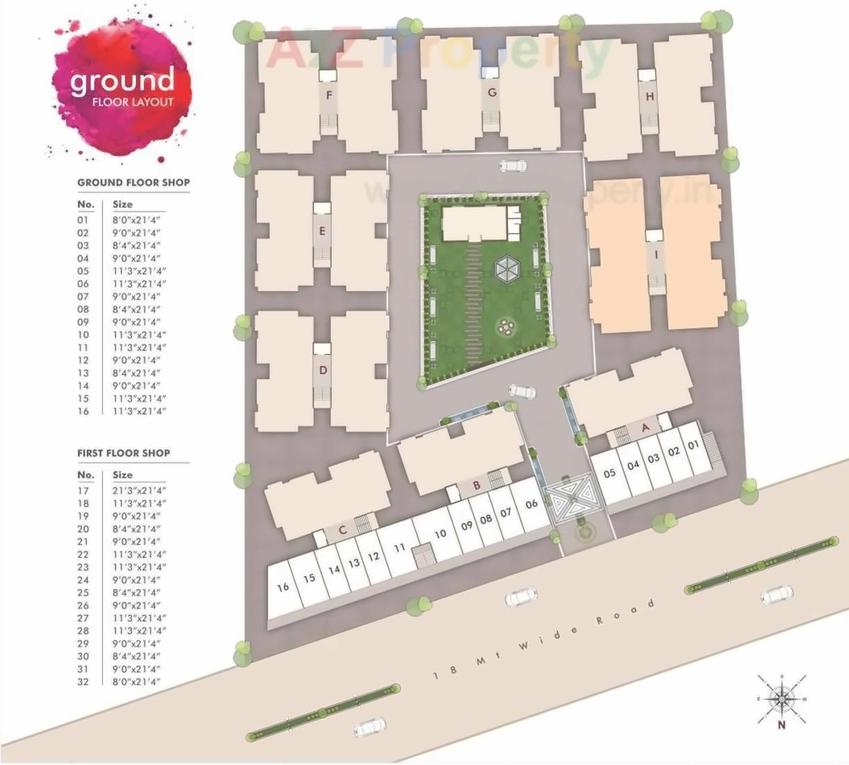Layout of real estate project Shree Ram Residency located at Tarsali, Vadodara, Gujarat