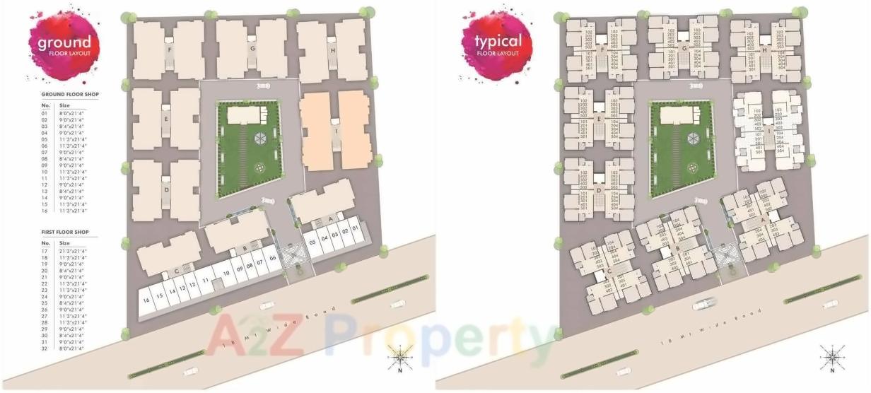 Layout of real estate project Shree Ram Residency located at Tarsali, Vadodara, Gujarat