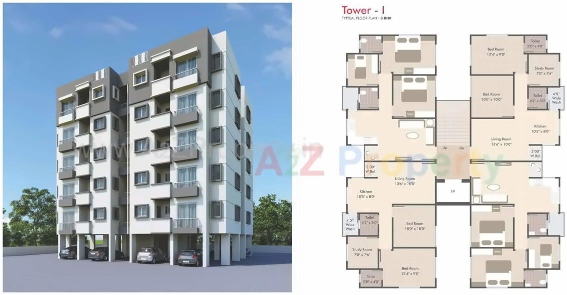 Layout of real estate project Shree Ram Residency located at Tarsali, Vadodara, Gujarat