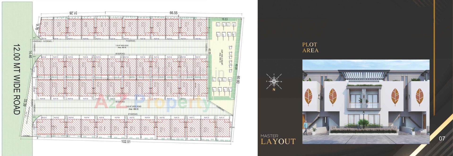 Layout of real estate project Shree Rang Vatika located at Karjan, Vadodara, Gujarat