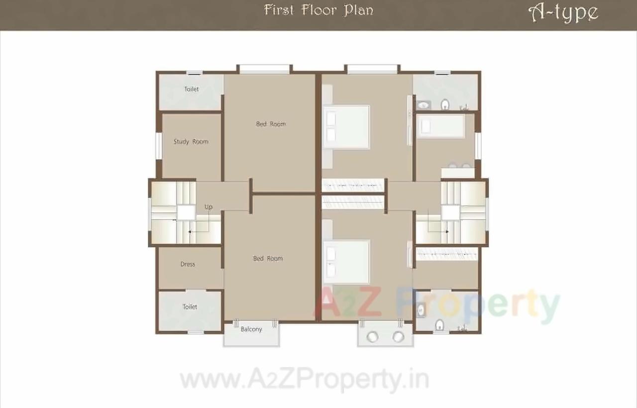 Layout of real estate project Shree Rang Villa located at Sayajipura, Vadodara, Gujarat