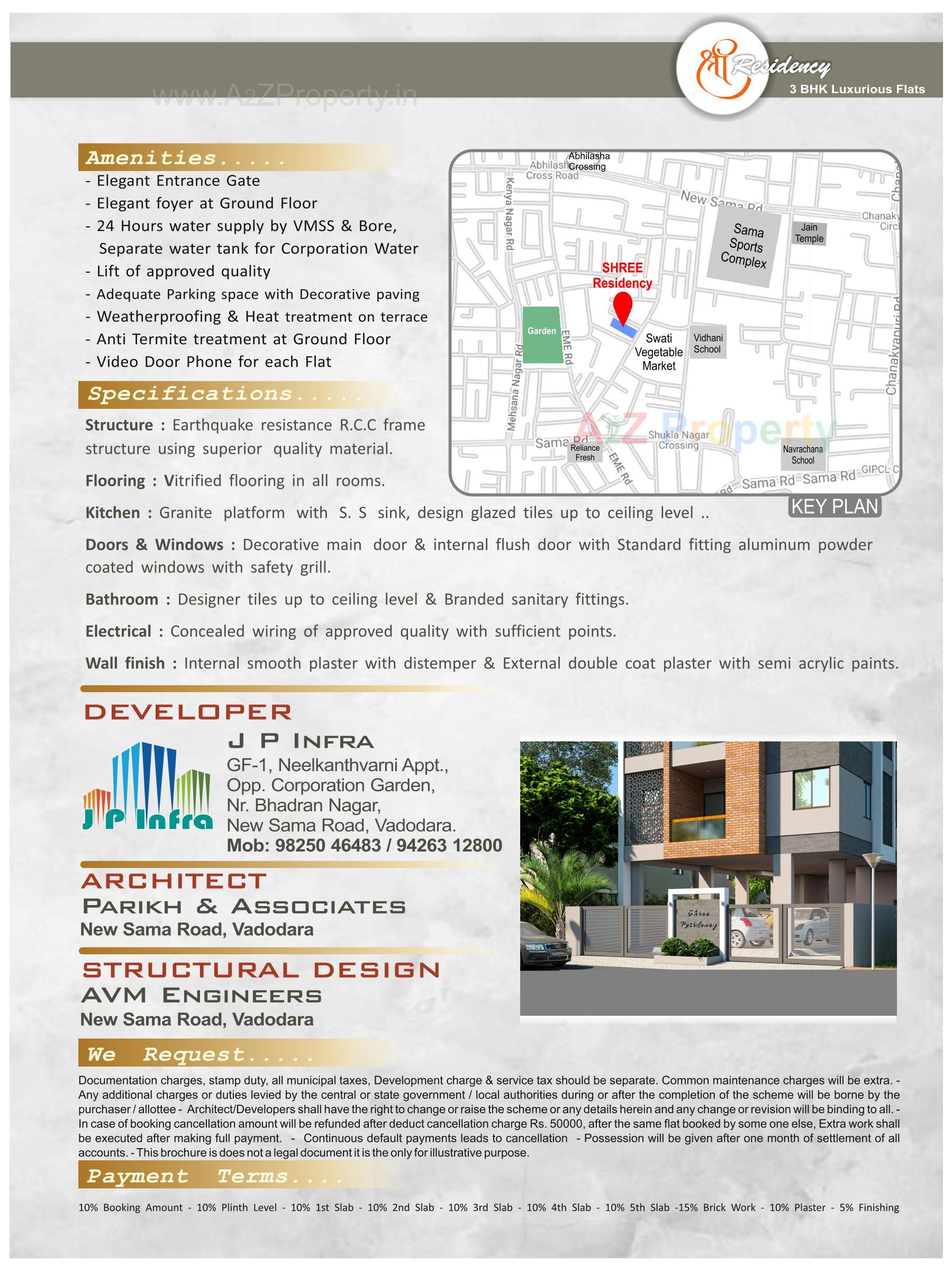  of real estate project Shree Residency located at Sama, Vadodara, Gujarat