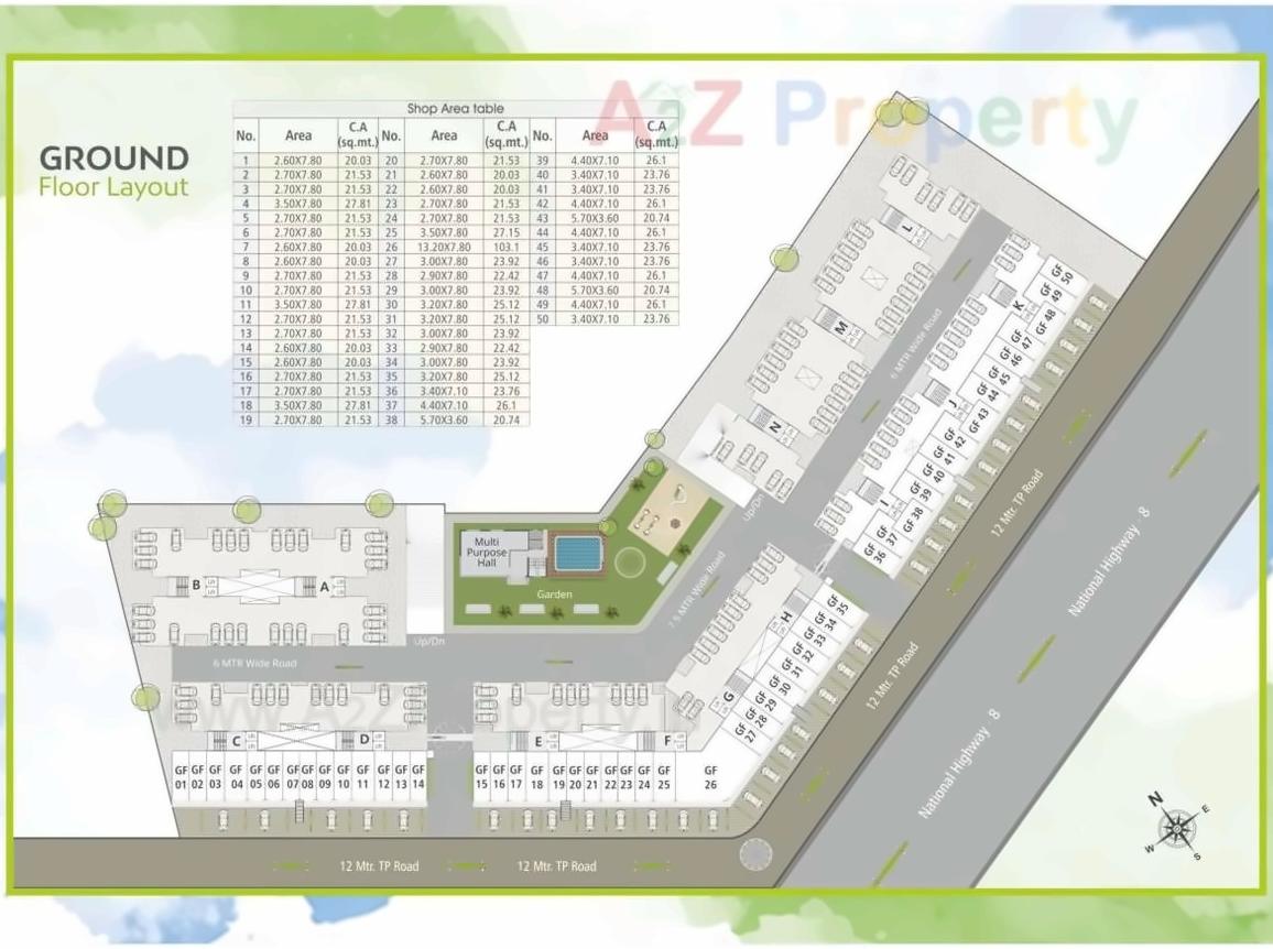 Layout of real estate project Shree Siddheshwar Habitat located at Tarsali, Vadodara, Gujarat