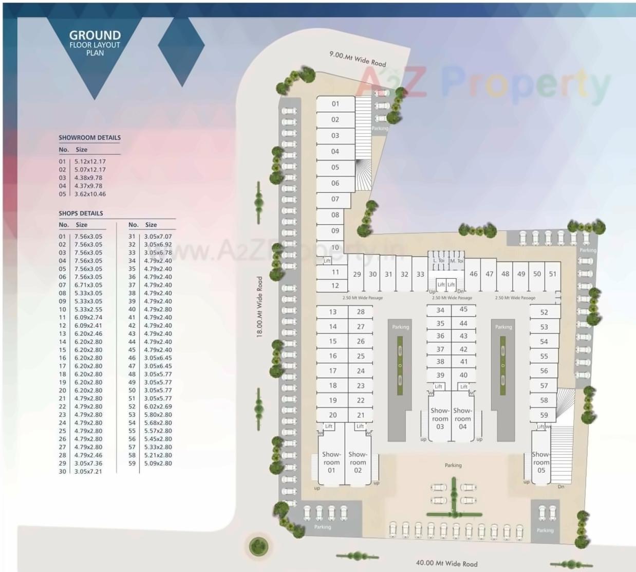 Layout of real estate project Shree Siddheshwar Hallmark located at Bapod, Vadodara, Gujarat