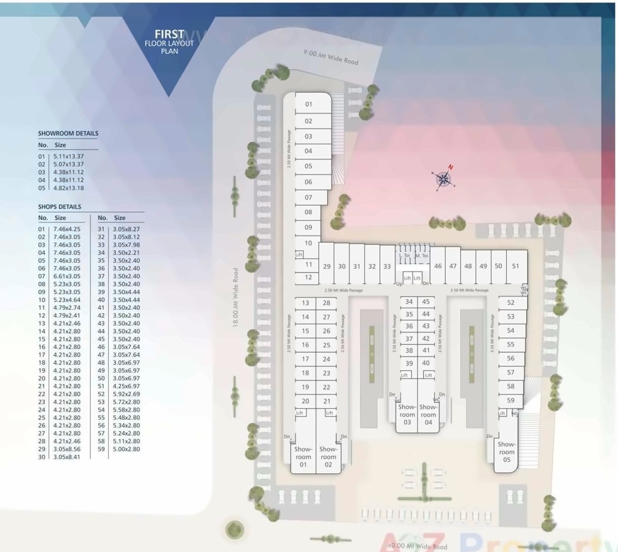 Layout of real estate project Shree Siddheshwar Hallmark located at Bapod, Vadodara, Gujarat