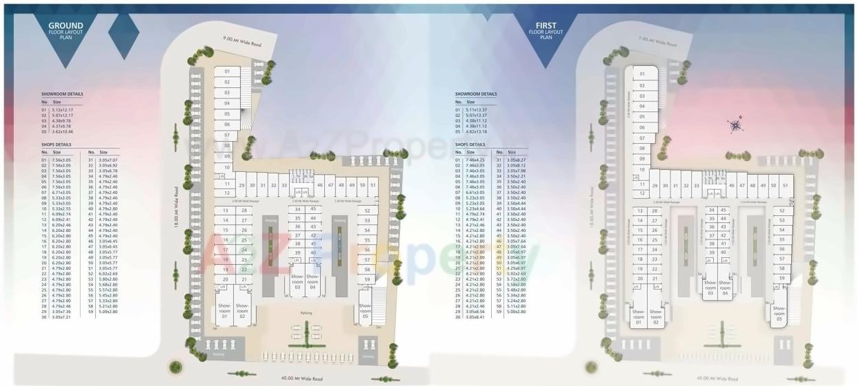 Layout of real estate project Shree Siddheshwar Hallmark located at Bapod, Vadodara, Gujarat
