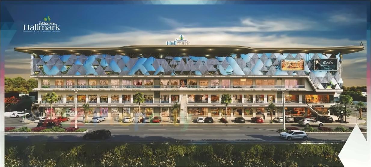 3D Elevation of real estate project Shree Siddheshwar Hallmark located at Bapod, Vadodara, Gujarat